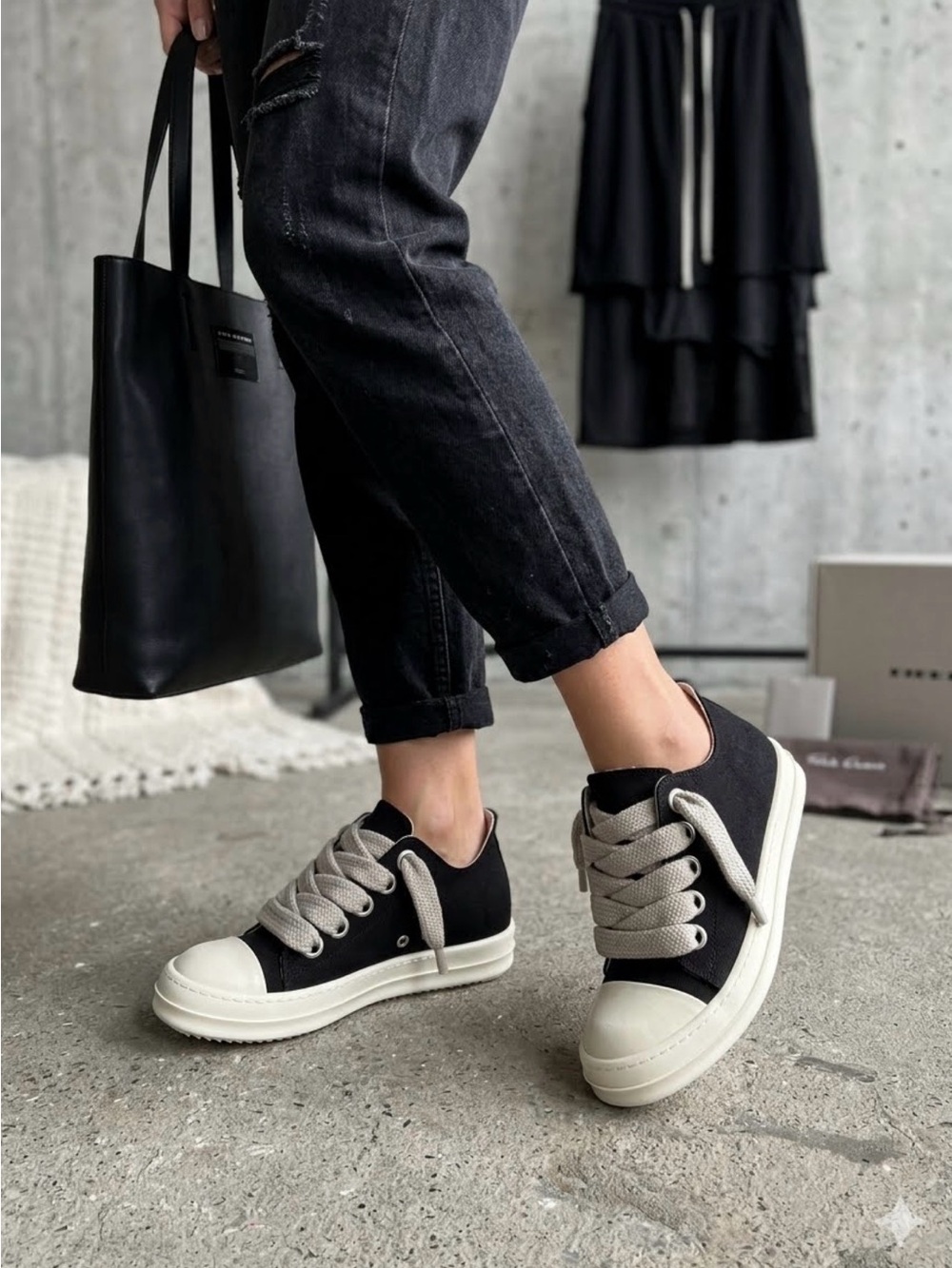 Rick Owens DRKSHDW Canvas Low Top Size 6 Woman’s